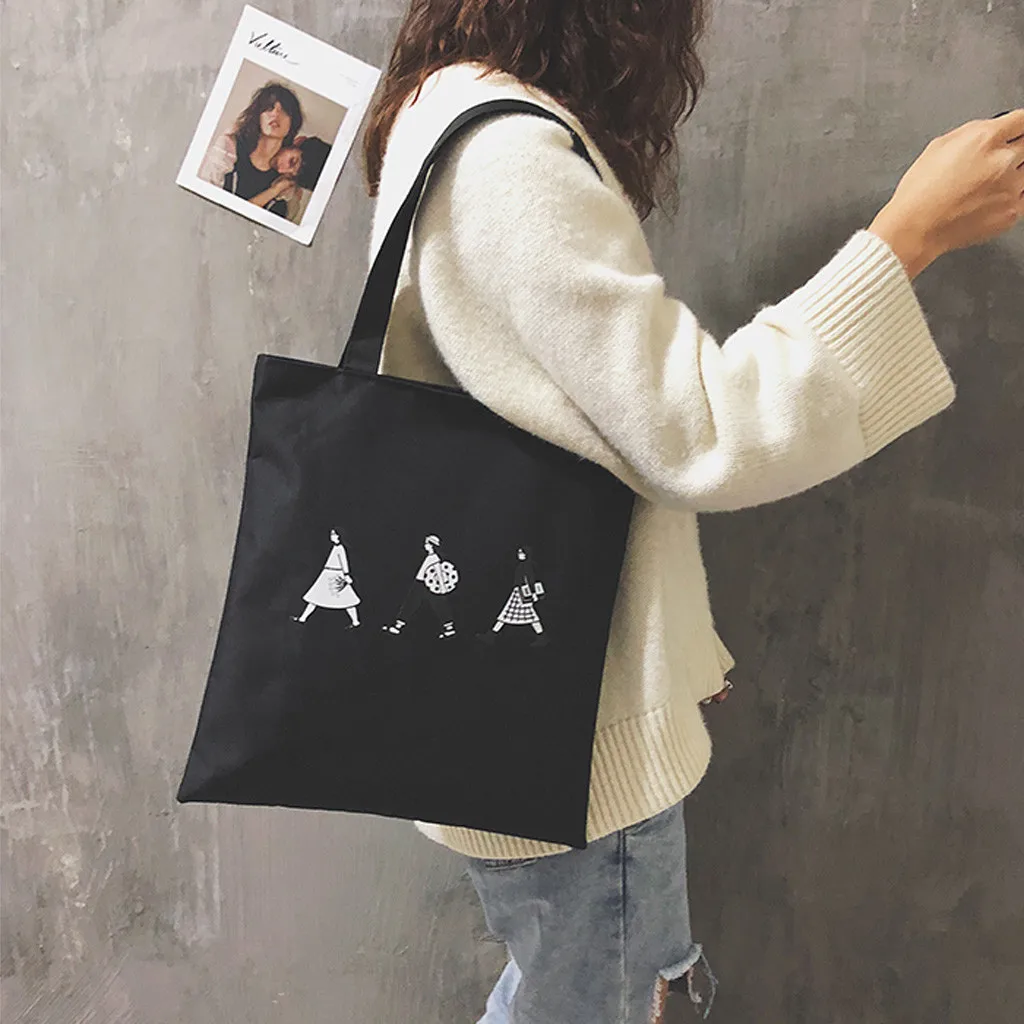 Женские Сумки тканевая сумка-тоут Хлопковая сумка для покупок Для женщин экологический многоразовый Наплечные сумки для шоппинга bolsas de тела
