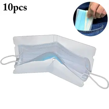 

10PCS Mouth Mask Storage Clip Foldable Mask Storage Case Mask Folder Clip