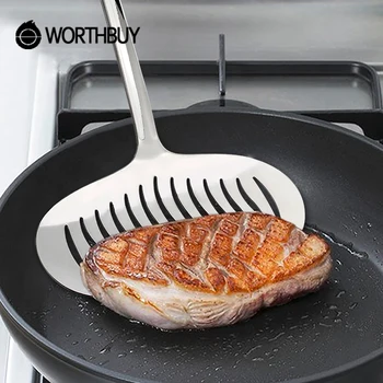 

Maiyuansu Stainless Steel Kitchen Cooking Utensils Kitchenware Meat Turner Spatula With Long Handle Kitchen Tool For Cooking