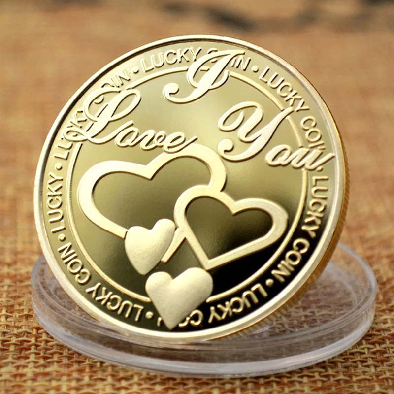 Металлические Монеты ручной работы Love You на удачу памятная медаль из серебра 999