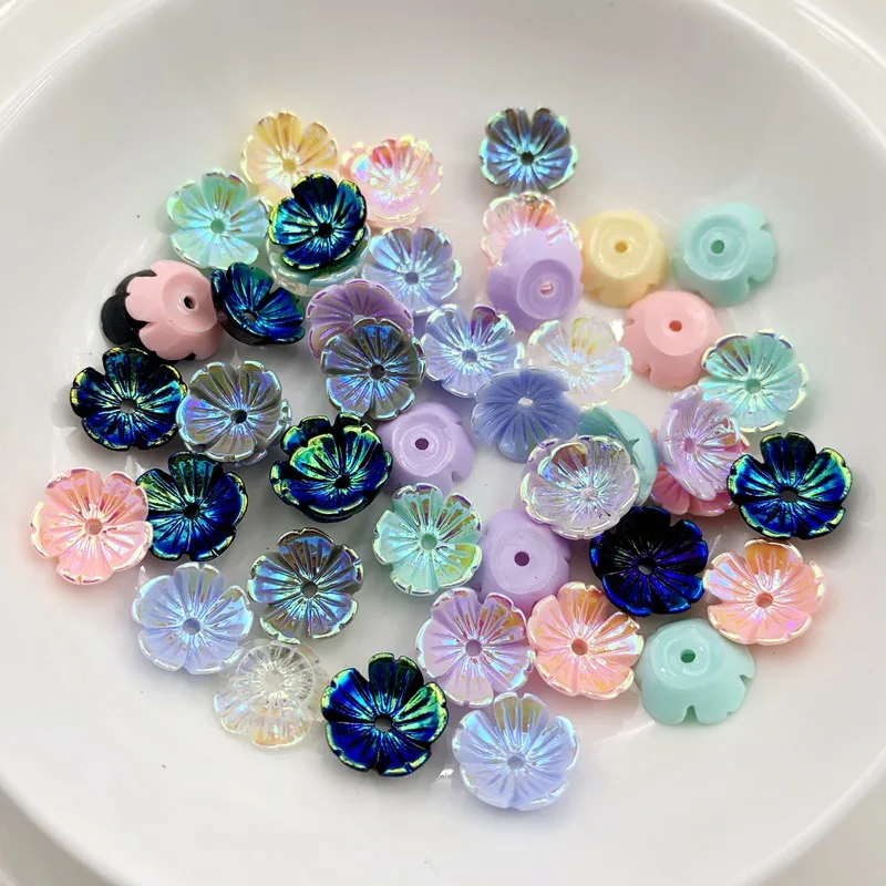 50 шт 10 мм Смола Цветы с плоской задней стороной Кабошон DIY украшения/ремесленное