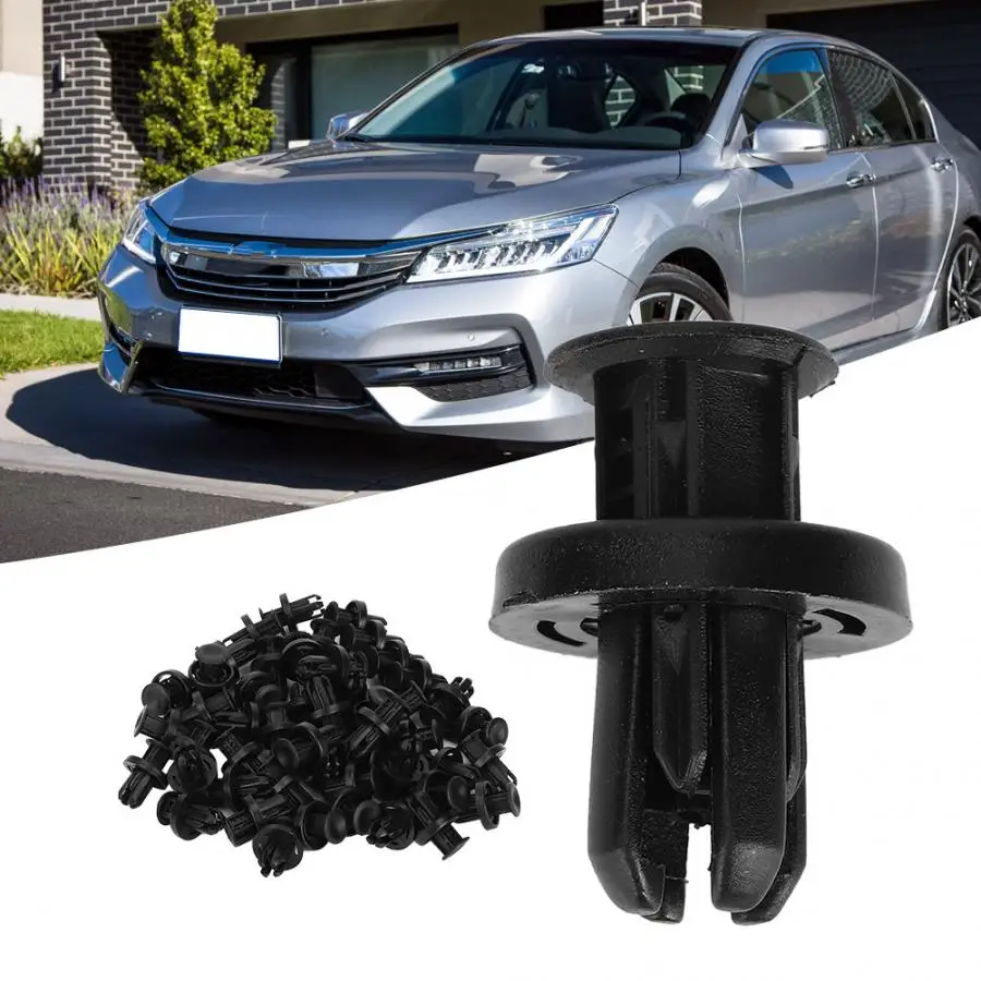 50 шт. 10 мм/0.4in автомобильные дроссельные зажимы фиксатор панель заклепка для бампера крепеж Подходит для Honda Accord автомобильные инструменты автомобильные клипсы