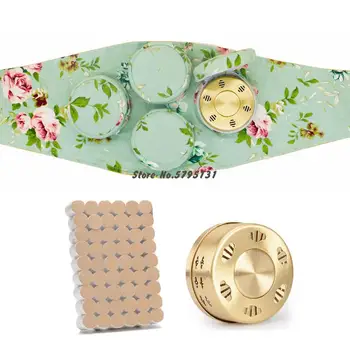

New Floral Moxa Box Cover Smokeless Pure Copper Moxa Therapy Box Body Massager Hot Compress Moxa Sticks Burner Set