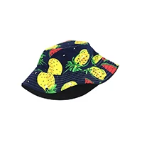 Navy blue watermelon Весна Лето фрукты шапки для рыбака мужчины женщины унисекс уличный ананас, банан печати Открытый путешествия горшок Кепка Солнцезащитная двухсторонняя - Цвет: Navy blue watermelon