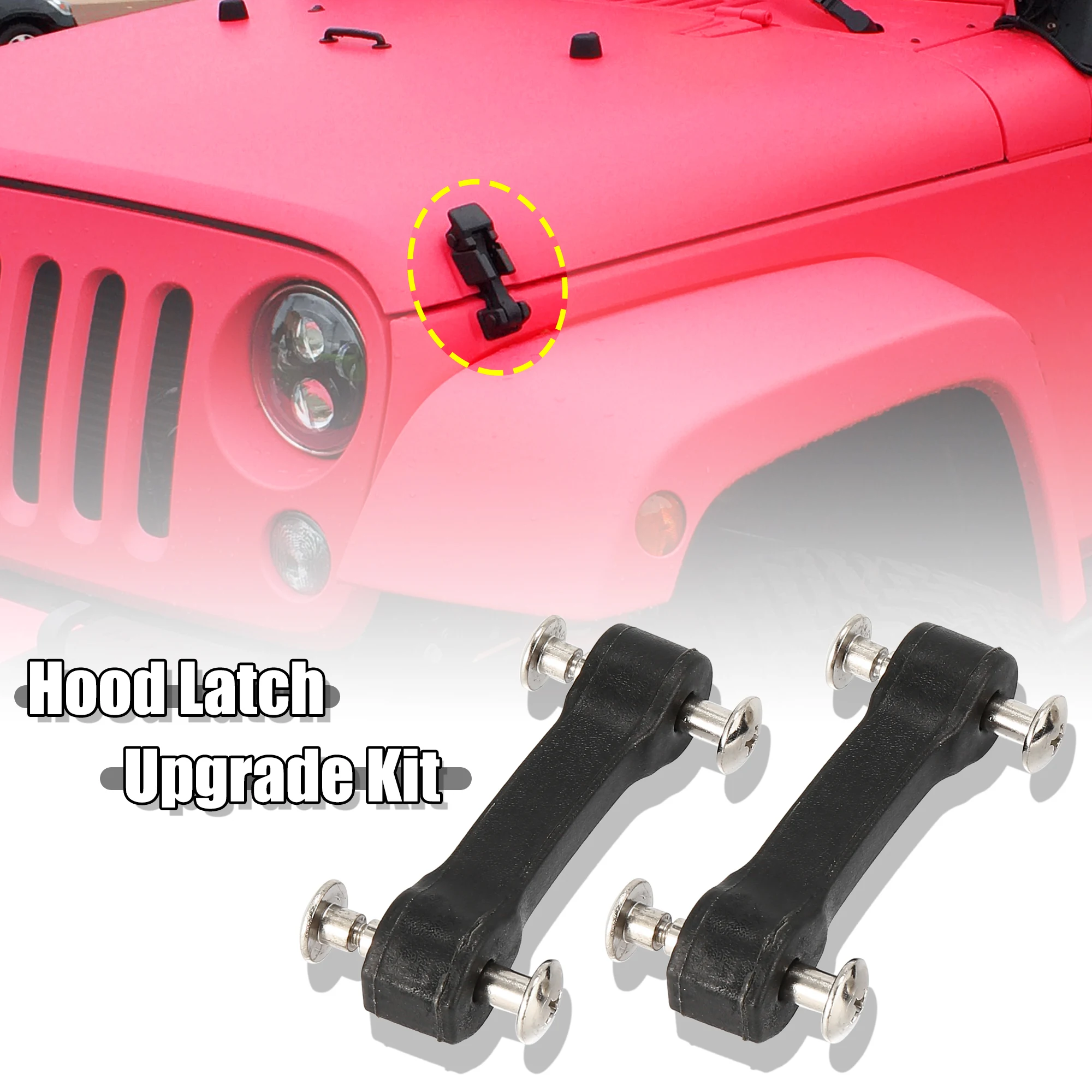 X Autohaux Car Engine Lock Hood Bonnet Latch Stop Hood Flutter Catch Cover  Kit KJ09145BK for Jeep JK Wrangler 2007 2017 2WD 4WD|Engine Bonnets| -  AliExpress