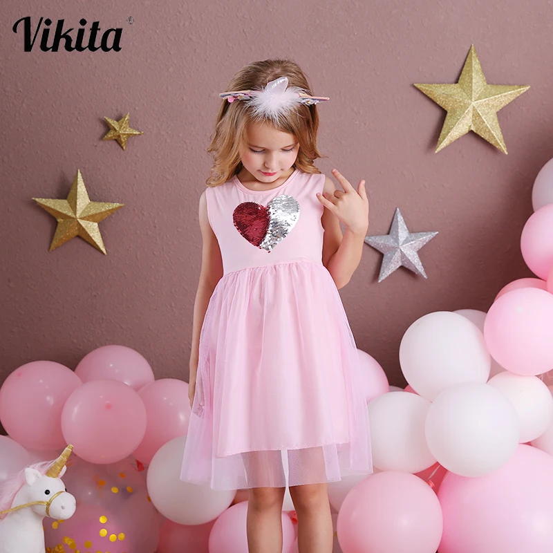 VIKITA/детское летнее платье для девочек ясельного возраста без рукавов Vestidos