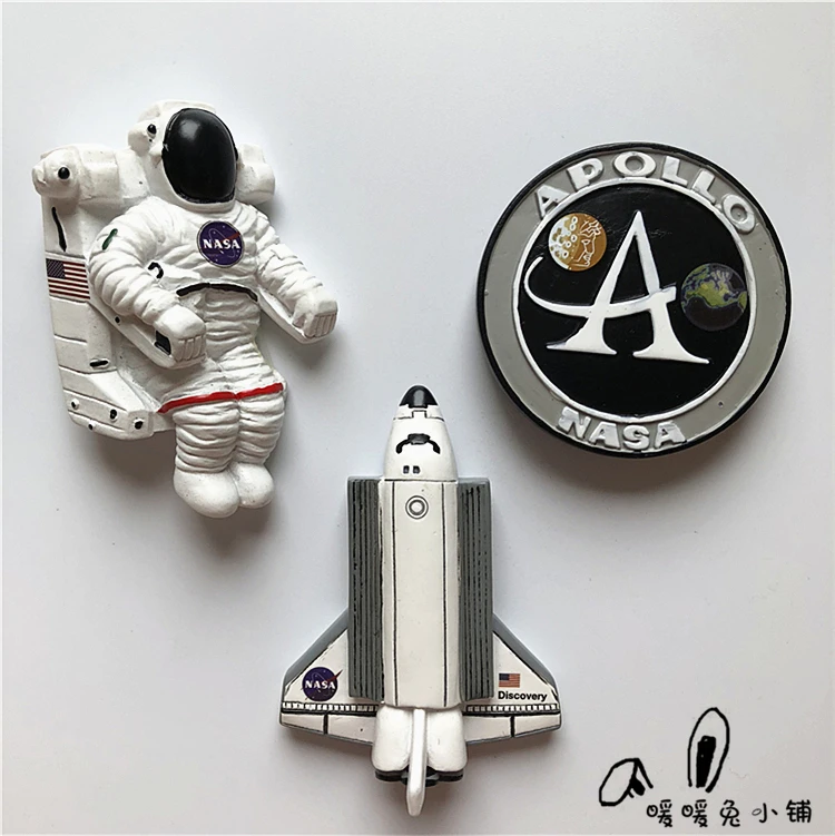 American Astronaut Space Spacecraft Resin Refrigerator Fridge