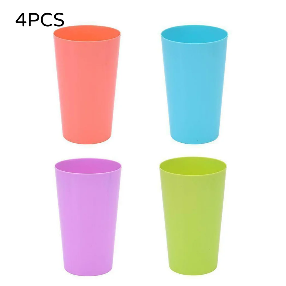 4PCS Colorful Fashion Water Cup High Quality Plastic Color Large