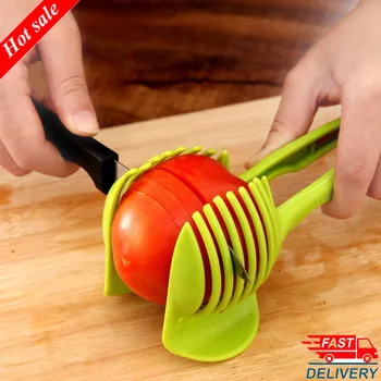 

1pcs Plastic Fruits Round Slicer Cutter Lemon Onion Tomato Potato Kitchen Fruit Clip Tools Perfect Shredders Cooking Tool