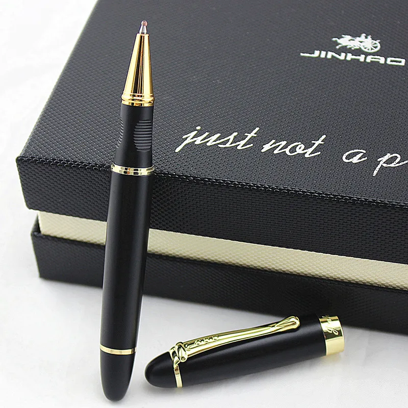 jinhao gift black office golden Writing metal Rollerball Pen 