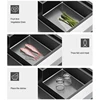 ASRAS Large Size Nanometer Black Kitchen Step Sink SUS 304 Stainless Steel 4mm Thickness Handmade Step Single Kitchen Sinks 3