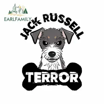 

EARLFAMILY 13cm For Jack Russell Terrier Dog Personality Car Stickers Fashion Decal DIY Occlusion Scratch Decals Decoration