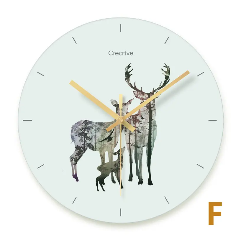 Wall Clock Nordic Household Mute Living Room Bedroom Minimalist Modern Decorative Wall Watch 14 Inch Quartz Round Clocks - Цвет: 3050