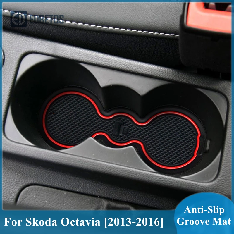 Новейшая модель Подходит для Skoda Octavia 2013 2014 2015 2016 Противоскользящий коврик паза
