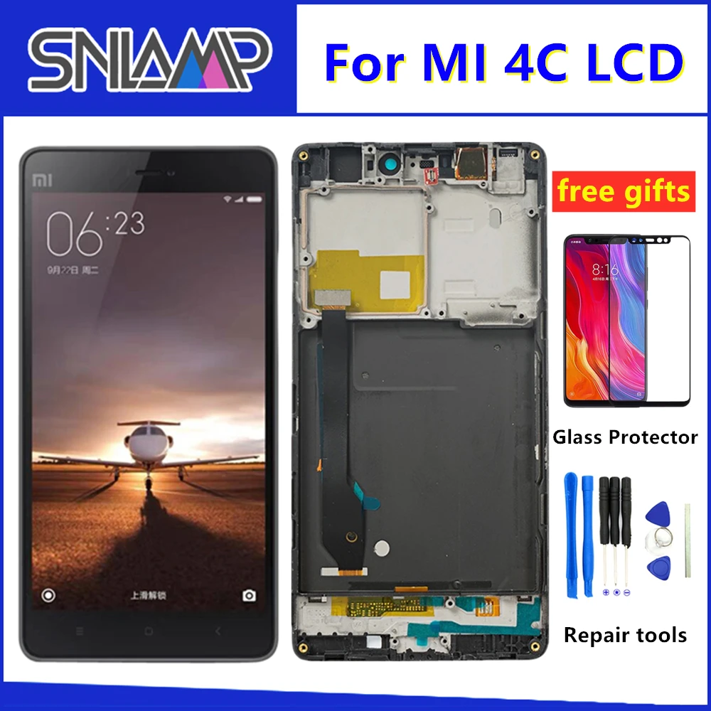 

SNLAMP 5.0" 1920x1080 Display For XIAOMI Mi 4C LCD Display Touch Screen Digitizer For XIAOMI Mi4C Display Screen Replacement