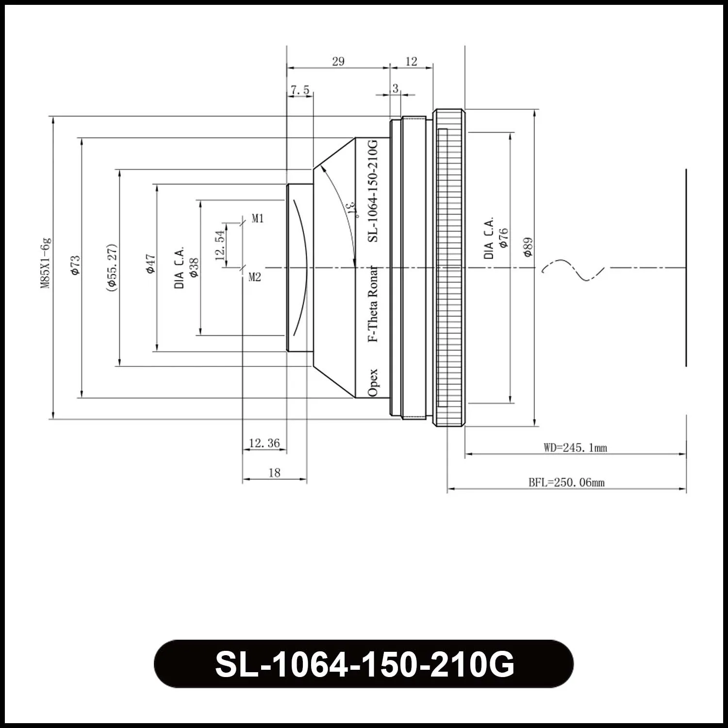 RONAR-SMITH Длина волны лазера эксплуатационные расходы сканирования Lesn F-theta линзы SL-1064-70-100G SL-1064-112-163G SL-1064-150-210G SL-1064-220-330G SL-1064-30