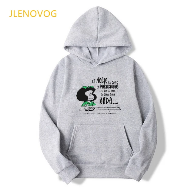 Toda Mafalda Print Hoodies Women Men Hooded Sweatshirts Harajuku Hip Hop Hoodies Sweatshirt Streetwear Tracksuit Winter Clothes Y0102029h