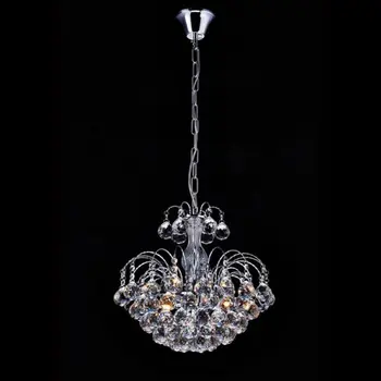 

Clear Crystal Chandelier Modern Drop Light Elegant Pendant Lamp Transparent Ceiling Fixture For Living Room