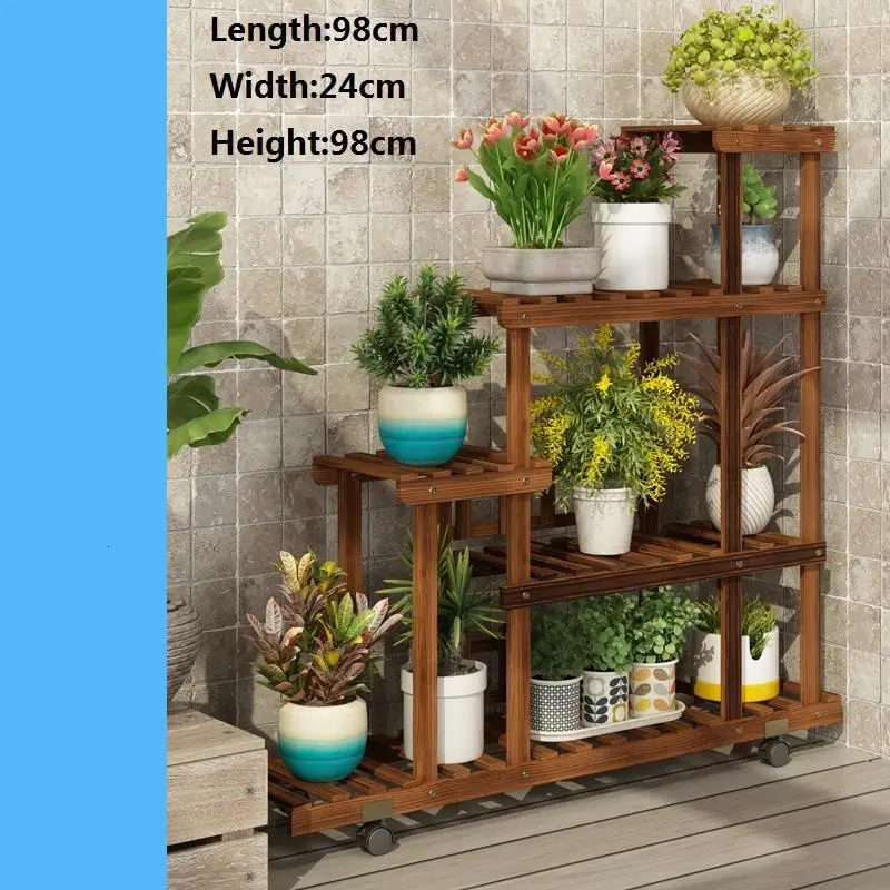 Number 1 Estante Escalera Decorativa Madera Estanteria Para Plantas растение для помещений Stojak Na Kwiaty открытый балкон полка цветок стенд - Цвет: Number 1