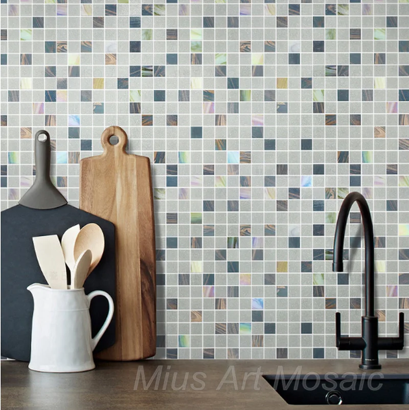 Европейский стиль стеклянная мозаичная плитка кухонные украшения для кухни душевая комната настенные украшения