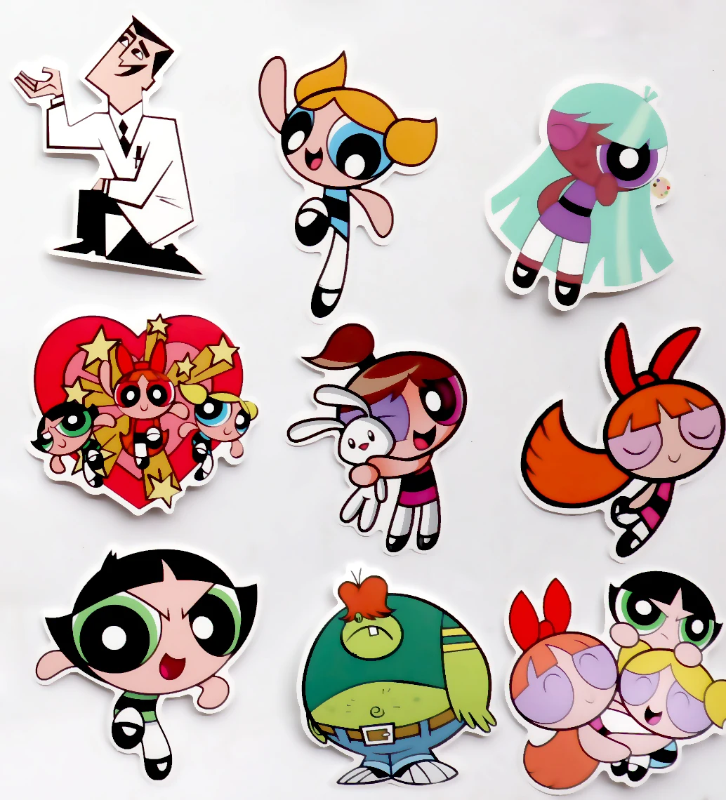 50 шт. Powerpuff девушки мультфильм забавные наклейки для скрапбукинга DIY ноутбук скейтборд мотоцикл украшение дома JDM наклейка