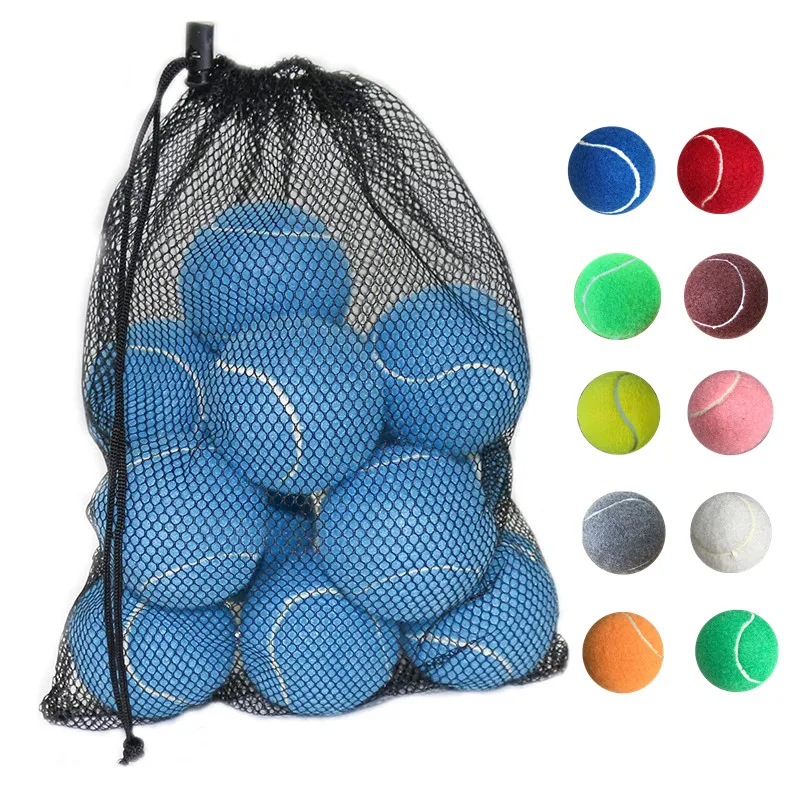 Color Tennis Balls 6pcs Pack Starndard 2.5inch Polyester Felt Dog Tennis Balls Advanced Training Ball