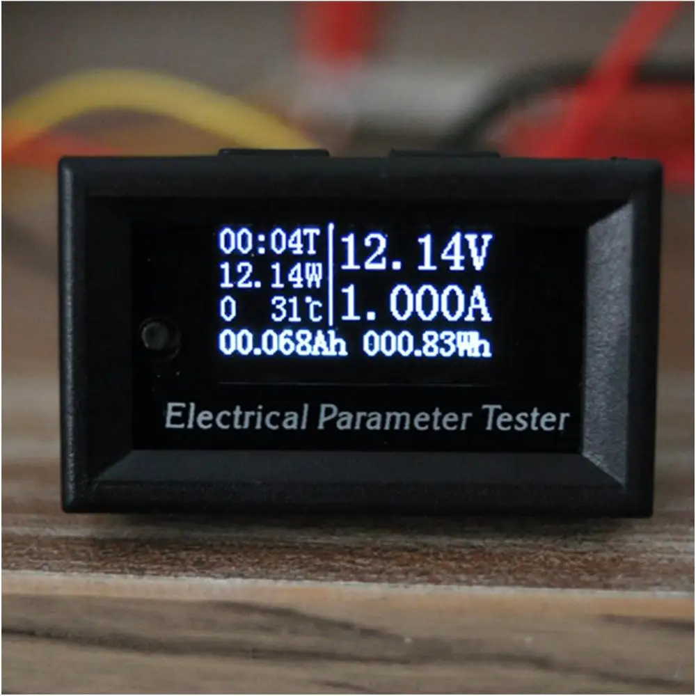 DC 100V 10A O светодиодный вольтметр постоянного тока Амперметр Многофункциональный светодиодный цифровой измеритель мощности высокотемпературная батарея Емкость тестер напряжения