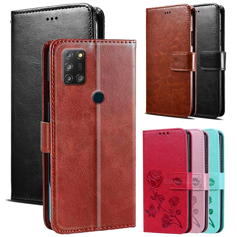 Чехол для Alcatel 3X 5061 4 кожаный флип чехол из искусственной кожи с магнитной