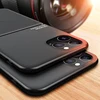 Slim Leather Texture Phone Case For iPhone 12 11 Pro Max 12 Mini SE 2022 XR X XS 7 8 Plus Built-in Magnet Metal Hard Back Cover ► Photo 2/6