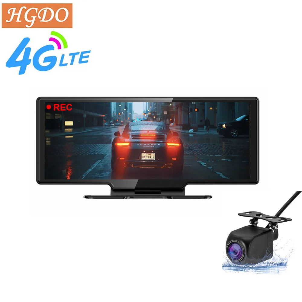 HGDO 11" 4G Dash Cam Dual lens rearview mirror Camera Android 8.1 ADAS GPS1080P Car Dvr Video registrar recorder Dashboard Cam