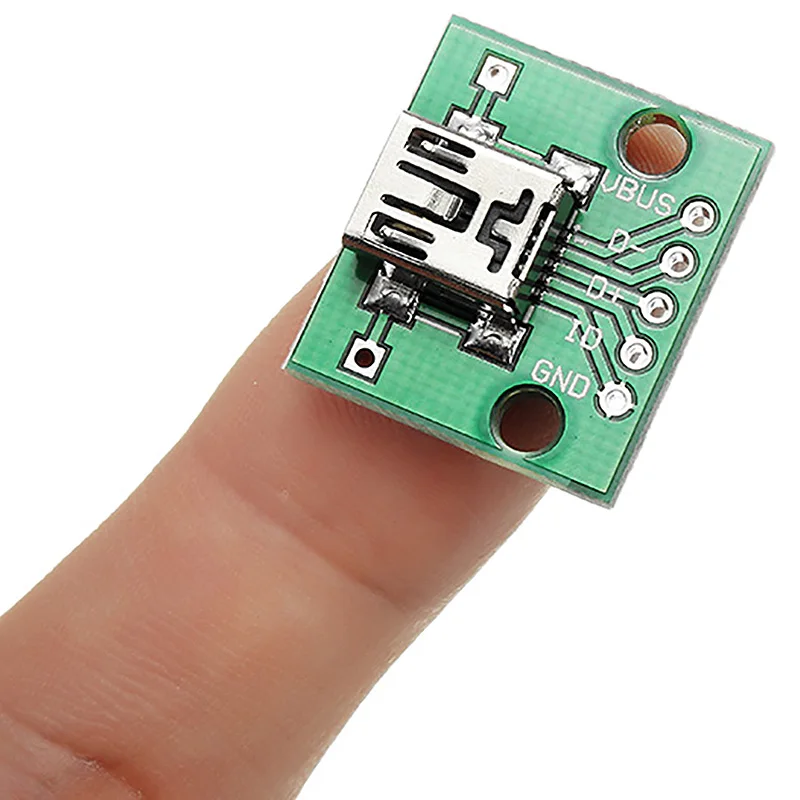 10 шт. Mini Usb для Dip Женская головка Mini-5P патч для Dip 2,54 мм плата адаптера