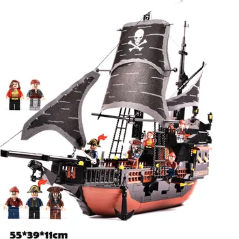 

652PCS Jack Captain's Black Pearl Ship Boat of Caribbean Pirate Building Blocks Bricks Children Toys Christmas Gifts for Friends