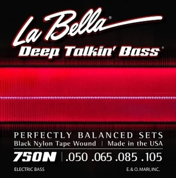 

750n-b strings for 5 string bass guitar with black nylon 050-135 La Bella