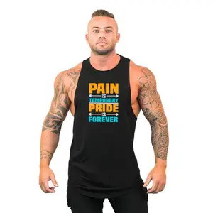 Men Bodybuilding Tank Tops Gym Workout Fitness Cotton Sleeveless