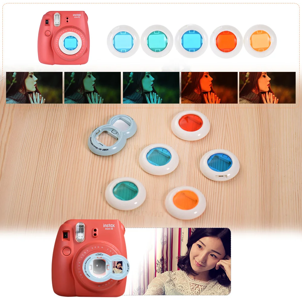 Andoer 14 в 1 комплект аксессуаров для Fujifilm Instax Mini 8/8+/8s w/чехол для камеры/ремешок/Наклейка/селфи объектив