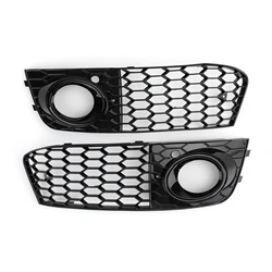 Honeycomb Mesh Fog Light Grille Intake Cover for Audi A4 RS4 (2009-2012) - Grill Parts (A)