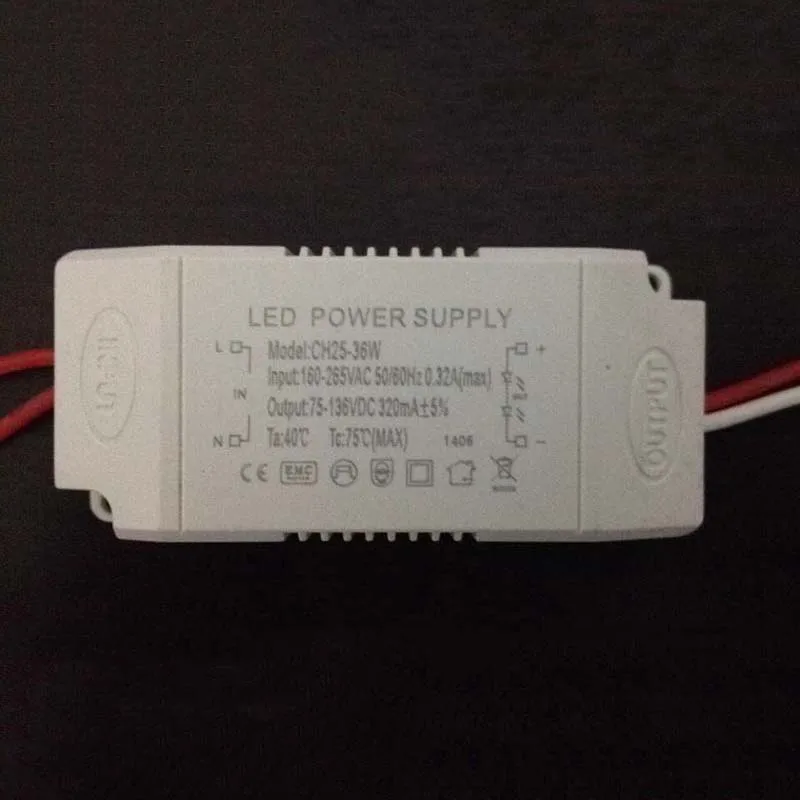 220V LED Constant Current Driver 24-36W Power Supply Output External for  LED W315