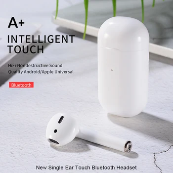 

Touch single ear bluetooth 5.0 car bluetooth earplug wireless charging headset