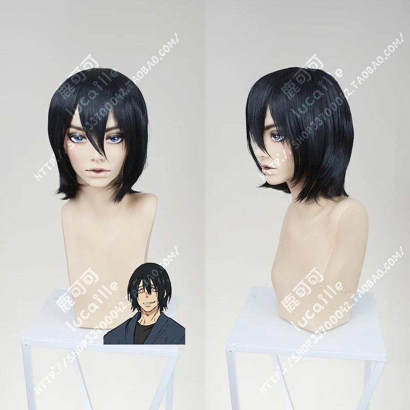 Enen No Shouboutai Fire Force Shinmon Benimaru короткие черные термостойкие синтетические волосы для косплея на Хэллоуин+ шапочка для парика
