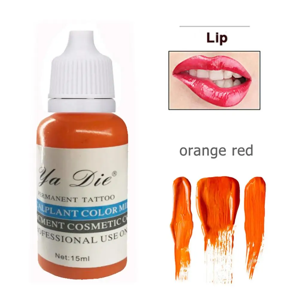 

1/2 Oz. Permanent Microblading Pigment Tattoo Ink Eyebrow Lips Lasting Color Body Tattoo Art (orange Red)