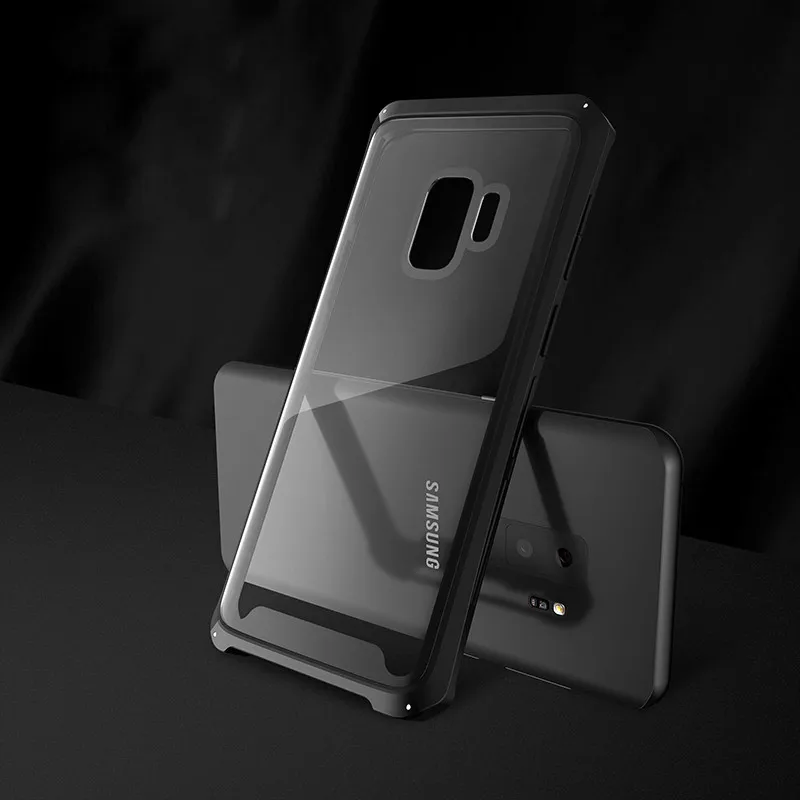 Роскошный металлический чехол S9 для samsung S9, металлический корпус, оправа закаленное стекло, защита от падения, чехол для samsung Galaxy S9, защитный чехол, Funda
