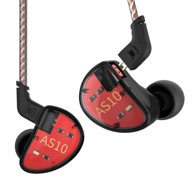 AK KZ AS10 5BA Balanced Armature In Ear Earphone HIFI Running Sport 