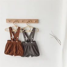 Осенние повседневные Комбинезоны в Корейском стиле для маленьких мальчиков; милые весенние шаровары на лямках для малышей; детские комбинезоны для мальчиков; комбинезон для девочек; комбинезон для маленьких мальчиков