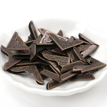 

40pcs practical metal bronze Book Scrapbooking Album Menu Folder Corner Protectors Corner For Photo Album DIY 23x23x2.5mm