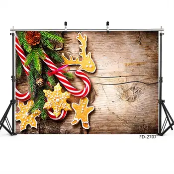 

Christmas Pine Branch Vintage Wood Board Photography Decoration Children Baby Backdrops Background Photocall Photo Studio Props