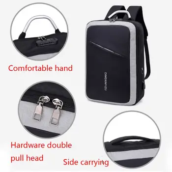 

Men Anti theft Backpack with USB Charging Port Laptop Bookbag Casual Rucksack Large Capacity Travel Daypack Handbag Shoulder Bag