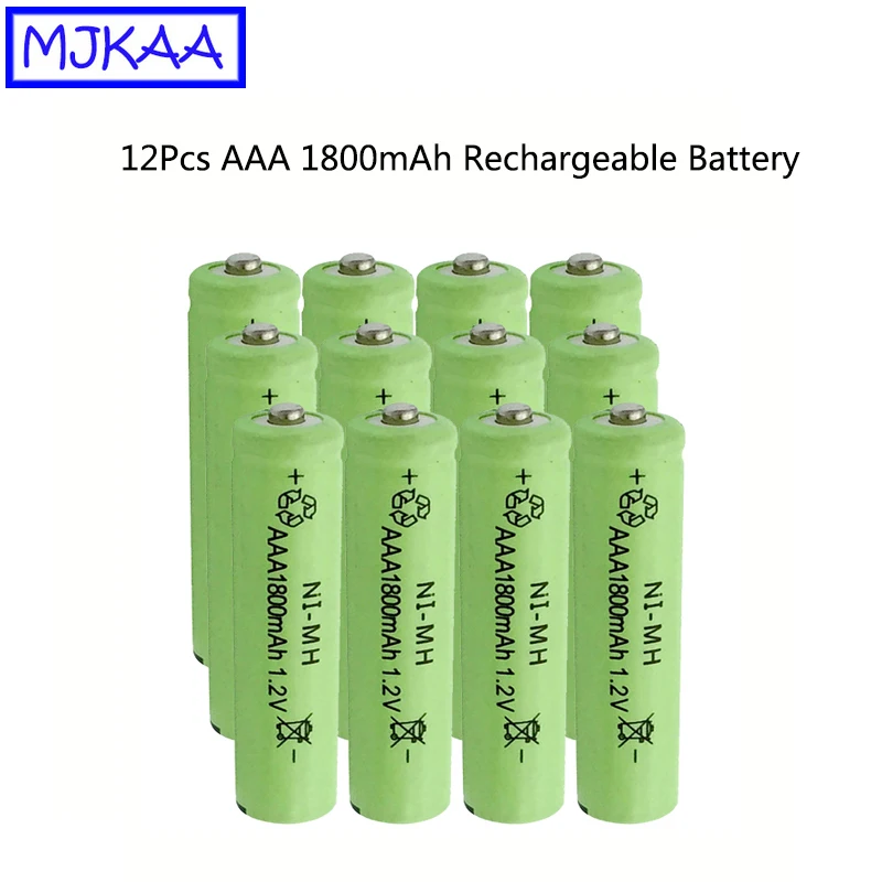 Аккумуляторная батарея MJKAA 12/20 шт. AAA 1800 мА/ч 1 2 В Ni MH 3 А высококачественные