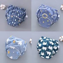 6 Layers Waterproof Reusable Cotton Baby Sweatpants Infant Shorts Underwear Cloth Diapers For Babies