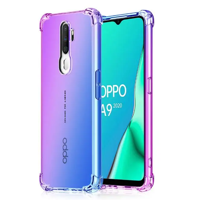 Для OPPO A9 чехол силиконовый ударопрочный защита, подушка безопасности цветной Мягкий силиконовый чехол для OPPO Realme 5 pro A5 A11X чехол