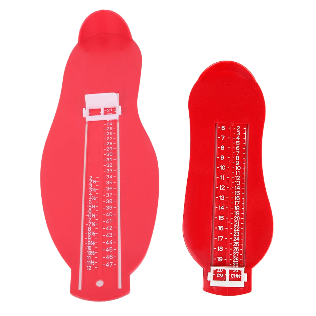 2Pcs Adult Kid Baby Length Foot Measurer Shoe Gauge Size Stick Measuring Device